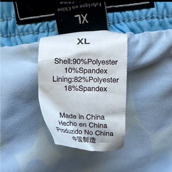 NWT  Surf Cuz Swim Trunks Mens XL Blue Board Shorts Drawstring Lined Beach - Picture 6 of 6